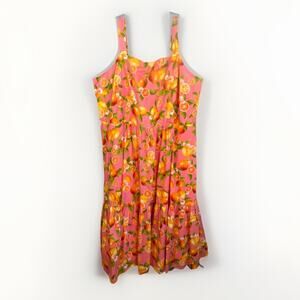 Talbots Plus NWTs Maxi Dress Women’s 24W Lemons & Oranges Cottagecore Grandma